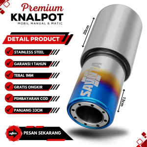 SAVINTA Knalpot Mobil GCNv2 Full Stainles 33cm Blue