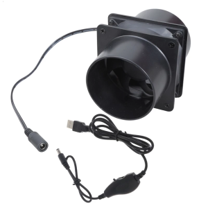 Double Ball Bearing USB Inline Duct Exhaust Fan 4500RPM Motor For 3D Printer Enclosures Pet Houses Kitchen Ventilation