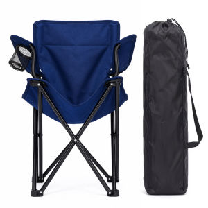 Portable Folding Camping Chair Outdoor Foldable Chair with Cup Holder Carry Bag Fishing Beach Picnic Chair