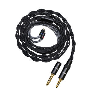 CVJ Jackdaw Earphones Upgrade Cable 4 Strand 400 Core OFC Handmade Mixed Weaving HiFi IEM Cable 3.5mm+4.4mm Interchangeable Plug