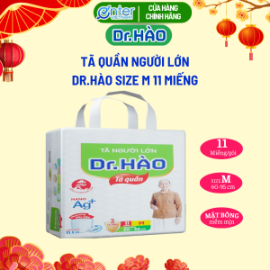 [Hàng Chính Hãng] Tã quần người lớn Dr.Hào size M 11 miếng bỉm quần người già bỉm cho người bệnh tả quần người lớn siêu thấm khô thoáng kháng khuẩn chống hăm khử mùi