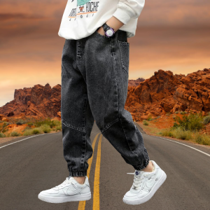 Kids High Quality Denim Jeans Pure Cotton Streetwear Soft and Comfortable Casual Pants for Boys 3-10 Years Old