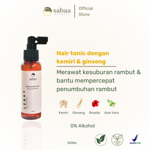 LEBAT Hair tonic rambut rontok dengan kemiri dan ginseng