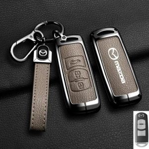 Car Remote Key Cover Case For Mazda 2 3 6 Atenza Axela Demio Cx-5 Cx5 Cx-3 Cx7 Cx-9 Cx30 2016 2017 2018 2019 2 3 Buttons Zinc Alloy Key Holder