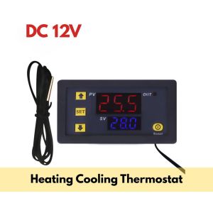 Heating Cooling Thermostat DC 12V Termostat Regulator W3230 BR115 Pengontrol Panas Dingin