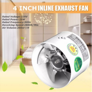 SILENT 4/100MM INLINE EXHAUST FAN DUCTING VENTILATION AIR BLOWER White
