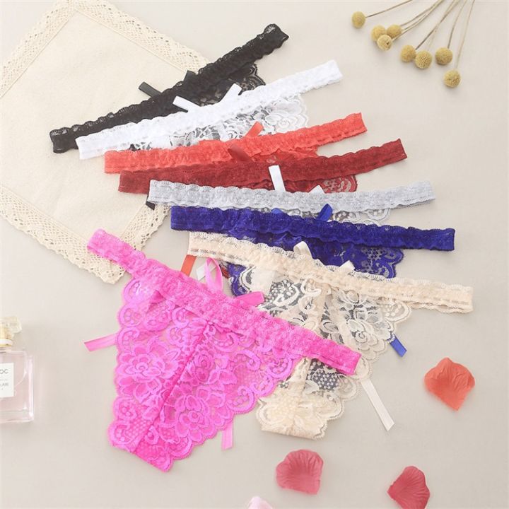 (COD) G-String Wanita Lace Transparan Sexy Celana Dalam Pola Motif C212 ...