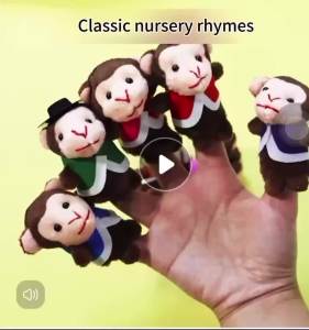 5 Little Monkeys Finger Puppets for Kids 7 Pack Plush Finger Puppets Toy Storytelling Theater Role Play Bedtime Story for Toddlers