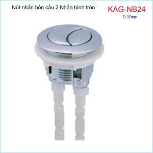 [HCM]Nút nhấn cầu xả 2 nhấn tròn lỗ sứ D3.7-4cm nút xả cầu KAG-NB24 nút nhấn tròn ấn tay êm màu inox bóng