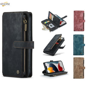 KISSCASE Luxury Vintage Leather Purse Cases Wallet Card Cover for IPhone 14 Pro Max 14 Plus 13 Pro/ IPhone 12 Pro Max/12 Pro IPhone 11 Pro XS Max X XR