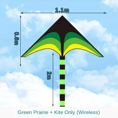 CANGMOTION Large 1.1m Delta Kites Easy to Fly with 100M Kite Line Kid Adult Kite Durable Long Tail Professional Wind Kites for Kids Adults