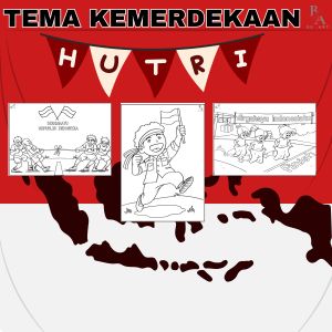 kertas gambar mewarnai anak A4 (KEMERDEKAAN HUT RI)