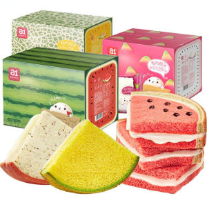 Cantaloupe Toast 480g Pitaya Toast 480g Watermelon Flavor Toast 480g Breakfast Sandwich Bread Various Tastes Optional