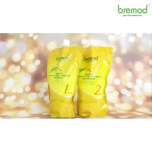 Bremod Rebonding Set Keratin Silky Strightening Smooth Hair 800ml Rebond Cream Smooth Hair