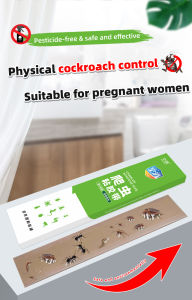 2 Boxes Cockroach Sticky Tape (20 Strips/Box) Effective Roach Killer for Home Strong Adhesion No Escape Odorless & Eco-Friendly