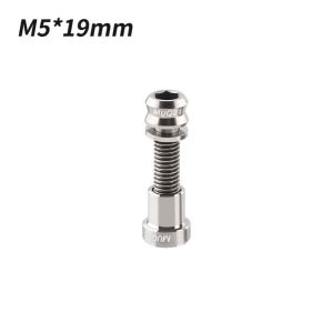 MUQZI M517mm Bicycle Stem Fixing Nut M5x19mm Aluminum Alloy Bike Lock Screw Fastener Carbon Fiber Riser Fixing Bolts Bike Handlebar Stem Lock Bolt MTB