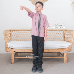 EmmaQueen - Koko Anak Laki-Laki Arsa Kids Lengan Pendek Premium Toyobo XS/XXL Variasi Unik Poliflex Flock