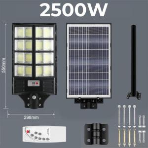 Đèn đường LED năng lượng mặt trời 2500W Đèn sân vườn năng lượng mặt trời ngoài trời không thấm nước