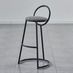 UrbanSpace SG- Modern Bar Chair Creativity Chair Home Leather Velvet High Chair Nordic Minimalist Stool High Stool