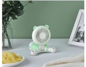 พัดลมคล้องคอ พัดลมพกพา พัดลมตั้งโต๊ะขนาดเล็ก ใบพัด 7 ใบ ขนาด 2.5 นิ้ว ให้แรงลม 3 ระดับ แบตฯ2000mAh เปิดต่อเนื่อง 12 ช.ม