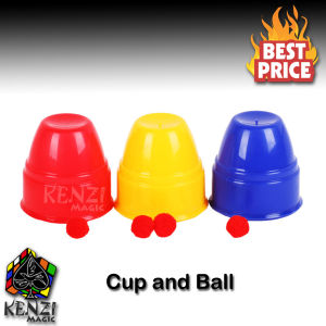 Cups and Ball Plastik size Large - Alat Sulap Close Up - KZ082