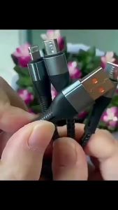 2026 Bán Nóng [ Được vận chuyển từ Trung Quốc ]120W Cáp dữ liệu 3 trong 1 sạc siêu nhanh phù hợp với Huawei iphone15 Cáp sạc ba trong một cho điện thoại Android B3