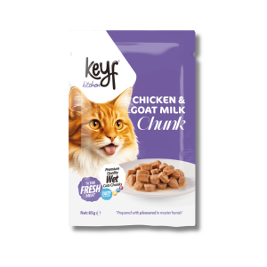 KEYF Cat Food 85g Pouch Wet Chunks Chicken Salmon Beef Lamb Scallop