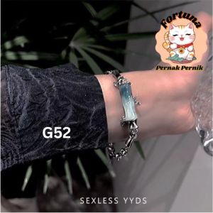 G52 Gelang Giok Model Bambu Gaya Retro