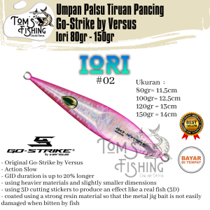 Umpan Palsu Pancing Go Strike by Versus IORI Metal Jig (80gr - 150gr) Murah - Toms Fishing