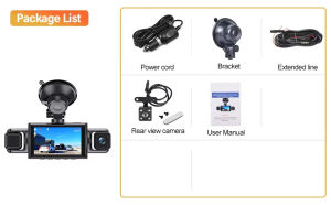 EKLEVA Dash Cam 4 Cameras Four Channels Black Box for CAR DVR 4CH 360 Camera 4 Ways Auto Video Recorder 24H Parking Monitor