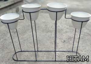 STANDING POT CANDI + BONUS POT/ rak bunga besi murah