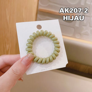 Ikat Rambut Spiral Korea Anak Perempuan Polos Warna Glossy Aksesoris Kunciran Rambut Wanita AK207 ZIORRA