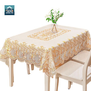 PVC Tablecloth Waterproof Table Cloth Oil Heat Resistant Table Cover Washable Exquisite Dining Decor