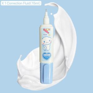 Kuromi Things - Adorable Cartoon 15ml Correction Fluid Set - 15ml Correction Pen Liquid Eraser & Quick Dry Correction Liquid - Perfect for School Supplies