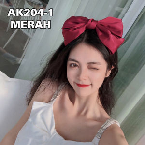 Bando Korea Perempuan Dewasa Aksen Pita Polos Besar Lebar 205cm Aksesoris Hiasan Rambut Lucu AK204 ZIORRA