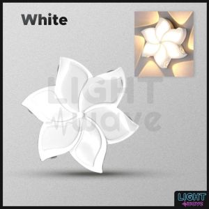 FLOWER LED WALL LIGHT BLACK WHITE GOLD MODERN DECORATIVE LED WALL LAMP LAMPU DINDING LED BUNGA
