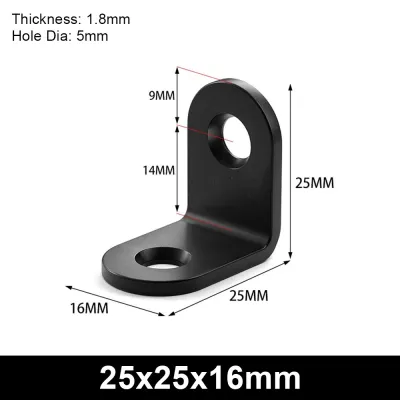 JUSTODO 1Pcs 90 Degree Angle Bracket Holes Fixed Stainless Steel Mending Plate Durable L-shaped Corner Stand Furniture Hardware