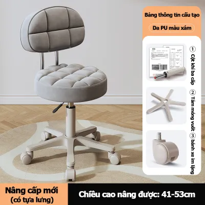HOME Ghế Đệm Bánh trang chủ Có nâng xe xoay chiều Thích hơp cho Spa bàn học bàn làm việc