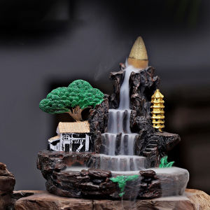 [Symbol of Wealth] Alpine Waterfall Backflow Incense Entrance Ornament Home Decor Aromatherapy Cones