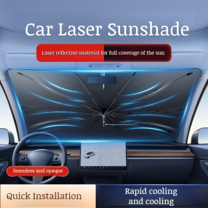 ม่านบังแดดหน้ารถฤดูร้อน ร่มกันแดดแบบมีฉนวนเปิด ม่านบังแดดหน้าต่างรถพร้อมใช้งาน หน้าใบหน้า 18