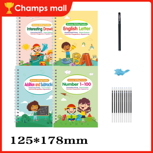 4 Books/Set Kids Magic Copybook Education Stationery Learning Copybook Tracing Workbook For Children