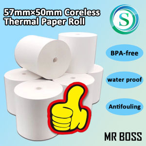 57X50mm rolls Coreless Thermal Receipt printer paper roll POS till cash register grab foodpanda