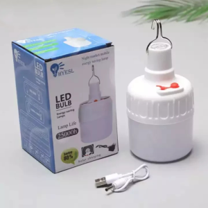 Yuoo 100W Portable Solar Camping Light LED Bulb Lamp USB Rechargeable LED Night Market Light Emergency Lights Outdoor Tent Light for Hiking Fishing