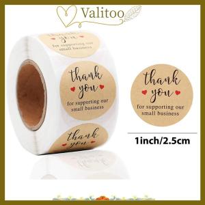 [Valitoo] 500pcs Thank You Round Sticker Scrapbook Letter Handmade Stickers Seal Labels Stickers Wedding Gift Flower Decoration