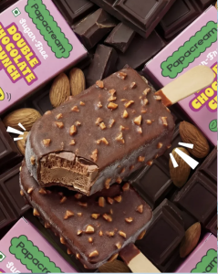 Papacream Sugar-Free Double Chocolate Crunch Ice Cream Bar with Nutty Crunch Coating (4 in a Pack)