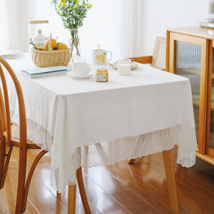 White Lace Tablecloth French Style Meteor Shower Coffee Table Dressing Table Cover Cloth for Wedding Party Christmas Decorations2026