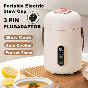 [SG Stock] 8-in-1 Mini Rice Cooker 500W - Non-Stick Electric Stew Pot Portable Multifunction Noodle Cooker for Home