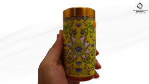 珐琅彩花卉陶瓷茶叶罐Enamel Painted Floral Ceramic Closing Lid Tea Canister