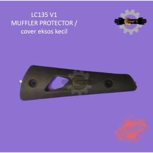 YAMAHA LC135 V1 MUFFLER/EKSOS PROTECTOR / EKSOS COVER (BLACK) 100% ORIGINAL HLY 5YP-E4728-00