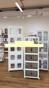 Easyhome.sg Foldable Slim Storage Cabinet – Plastic Drawer Organizer for Kitchen & Home